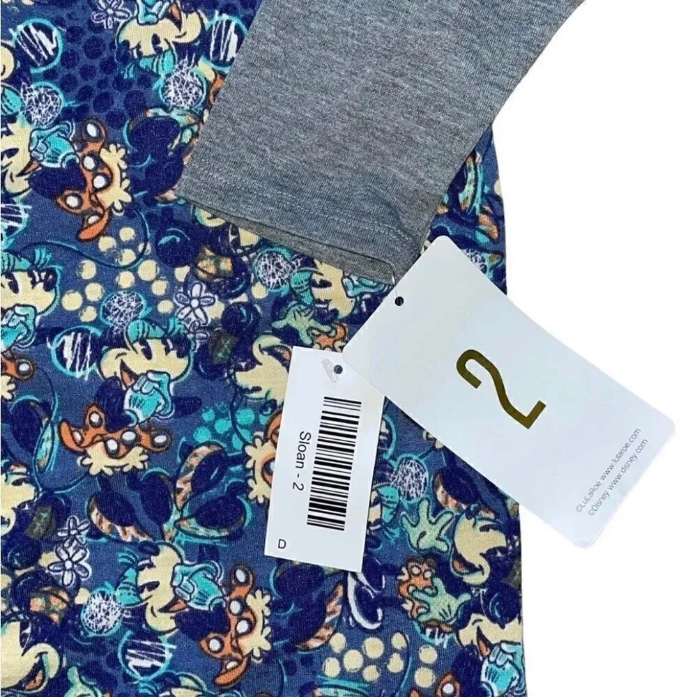 LuLaRoe Size 2 Sloan Kids Top • Baseball Tee Style • Disney’s Minnie Mouse BNWT